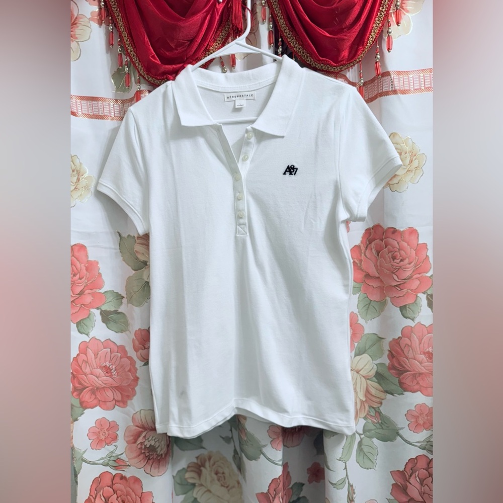 Aeropostale Women’s Polo in Classic White
